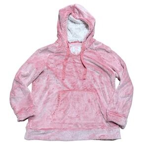Members Mark Pink Plush Cozy Faux Fur Pullover Hoodie Shirt Top XL NEW NWT